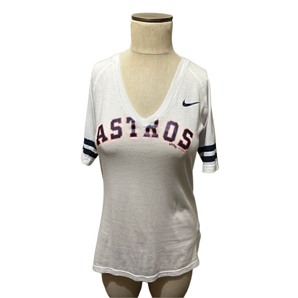 Nike Women’s Houston Astros MLB Baseball V Neck Graphic Shirt Size M